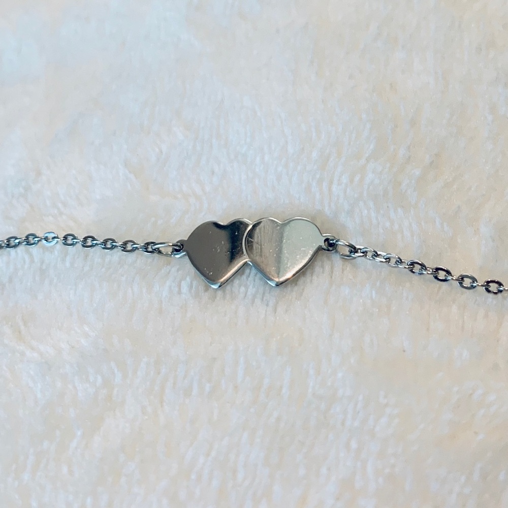 Double Heart Anklet